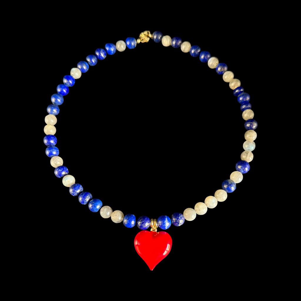 Sovereign Heart necklace on black